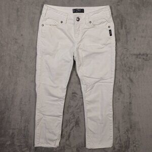 Silver‎ Jeans Co. Suki Capri – White Stretch Denim – Women's Size W28